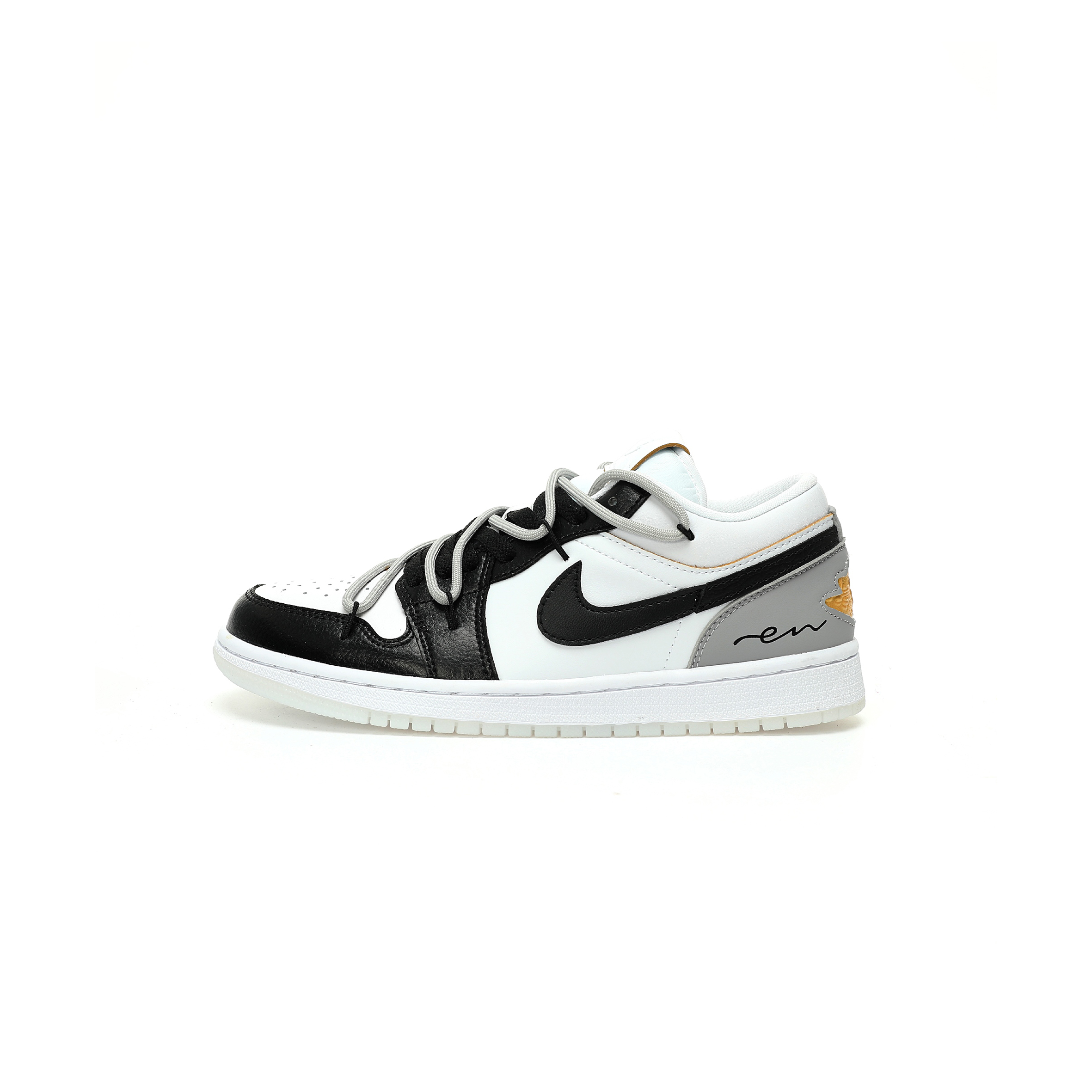 NIKE AIR JORDAN 1 LOW BLACK WHITE GREY FN8901-164